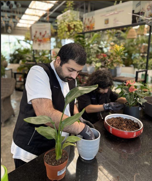 أحد المنتسبين أثناء مشاركته في البرنامج التدريبي بالشراكة مع بلازا هولاندي 